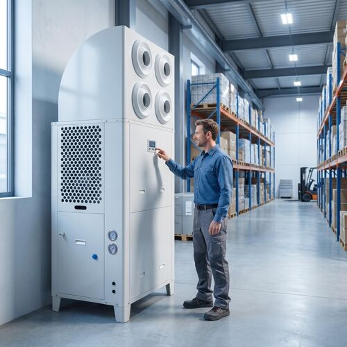 Cooling Renovation Case – 8HP Vertical Jet Evaporative Air Conditioner For Hardware Workshop